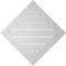 Ekena Millwork Diamond Surface Mount PVC Gable Vent: Non-Functional, w/ 2"W x 1-1/2"P Brickmould Frame, 24"W x 24"H GVPDI24X2402SN - alternate 3